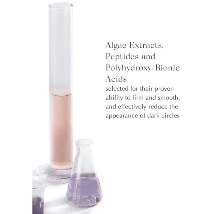 Exuviance Bright Eyes Dark Circle Corrector 15 g øjencreme mod mørke rande med peptider og laboratorieglas