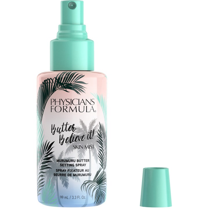 Physicians Formula Murumuru Butter Believe It! Skin Mist 99 ml setting spray med turkis pumpe og tropisk palmedesign