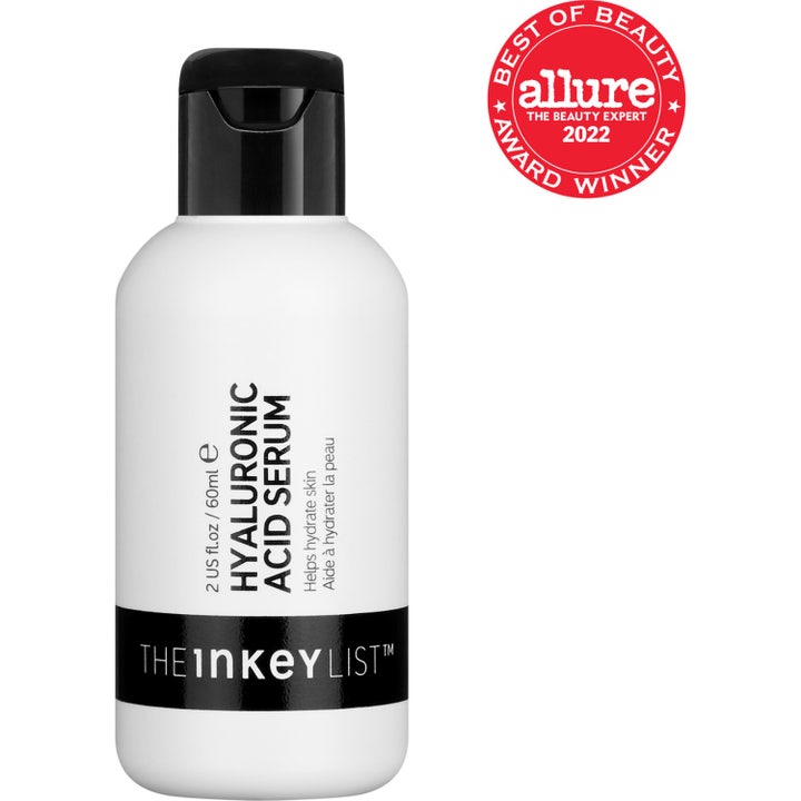 The INKEY List Hyaluronic Acid Serum 60 ml fugtgivende hyaluronsyreserum i hvid flaske og æske med sort tekst
