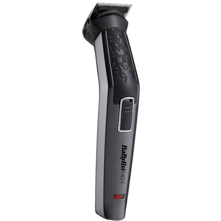 BaByliss MEN Trimmer 1 stk der sikrer præcis trimning i sort og grå med ergonomisk mønstret greb og metaldetaljer