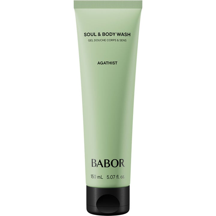 Babor Soul & Body Wash Agathist 150 ml opfriskende kropsvask i en stilren lysgrøn tube med sort låg