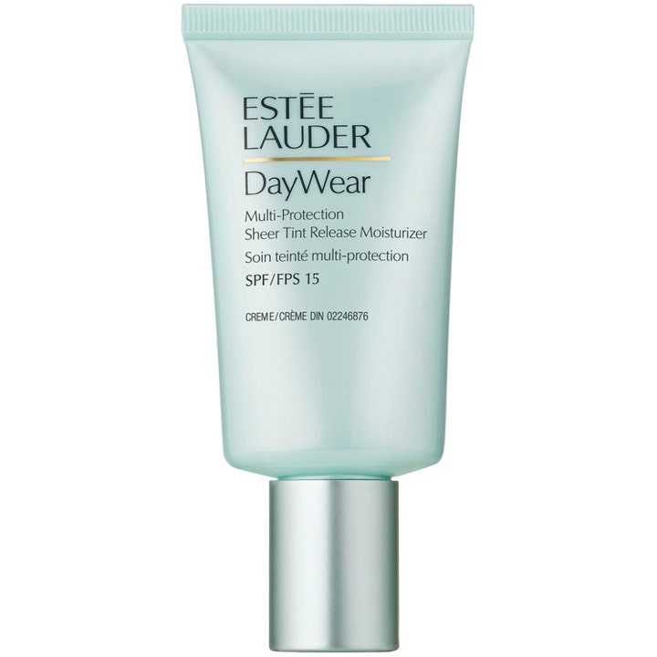 Estée Lauder DayWear Sheer Tint Release Moisturizer SPF 15 beskyttende dagcreme i en lysegrøn tube med sølvlåg