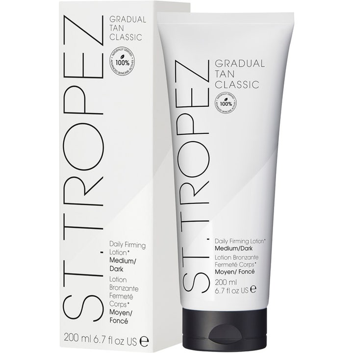 St.Tropez Gradual Tan For Body Medium/Dark 200 ml opstrammende selvbruner i hvid tube og æske der giver gradvis glød
