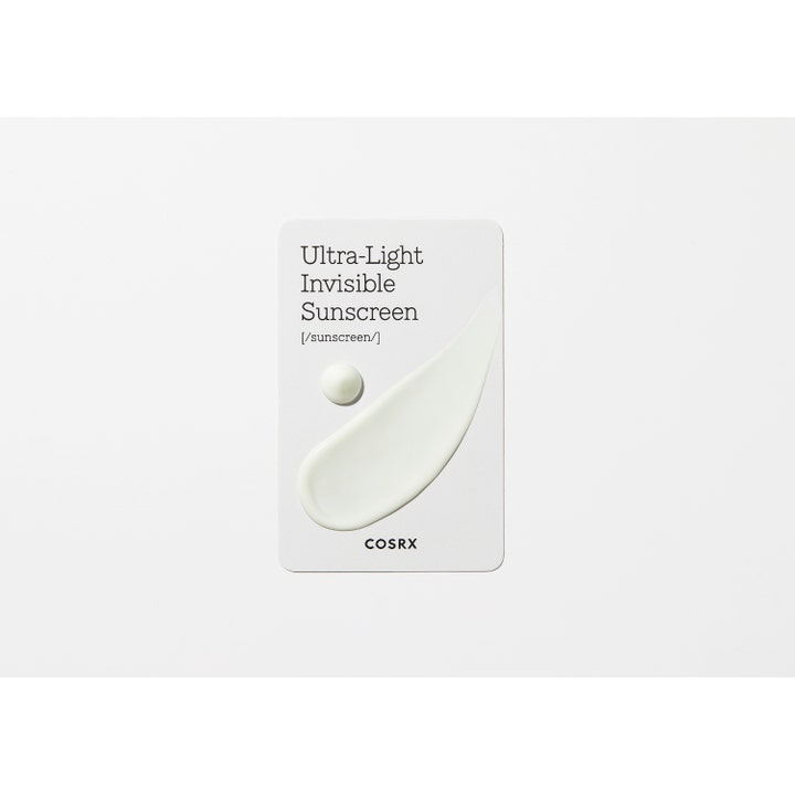 COSRX Ultra-Light Invisible Sunscreen 50 ml solcreme til ansigt med spf 50 og let hvid cremet tekstur