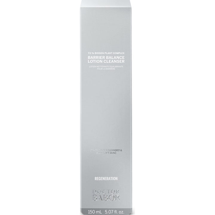 Babor DOCTOR BABOR Barrier Balance Lotion Cleanser 150 ml ansigtsrens i sølvgrå æske med 7,5 % Biogen Plant Complex.