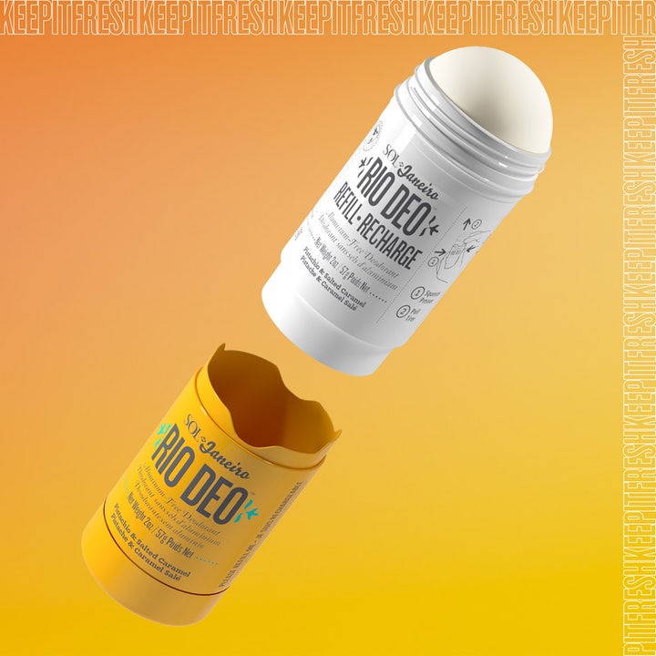 Sol de Janeiro Rio Deo 62 Deodorant Refill 57 ml aluminiumsfri deodorant hvid refillindsats og gult hylster