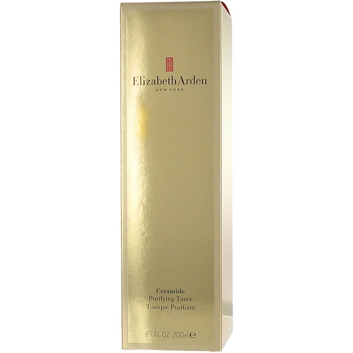 Elizabeth Arden Ceramide Purifying Toner 200 ml rensende ansigtsvand i guldskinnende yderemballage af pap