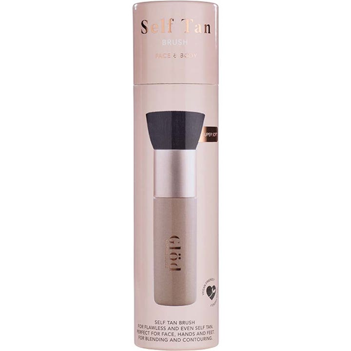 Glöd Sophie Elise Self Tan Brush 1 stk vegansk selvbrunerbørste i lyserød cylinder til ansigt og krop