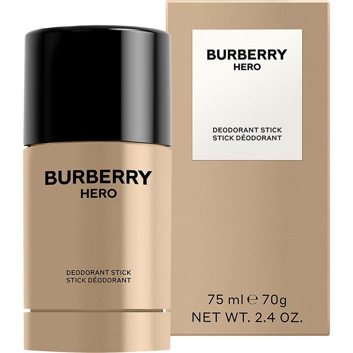 Burberry Hero Deodorant stick 75 ml herre-deodorant i beige hylster med sort låg og matchende æske