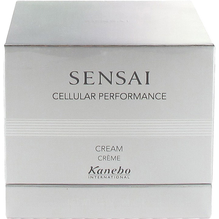 Sensai Cellular Performance Cream 40 ml fugtgivende dagcreme i en elegant sølvfarvet æske med vandrette riller