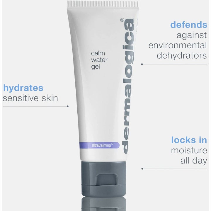 Dermalogica UltraCalming Calm Water Gel fugtgivende gel i hvid tube der hydrerer og beroliger sensitiv hud.
