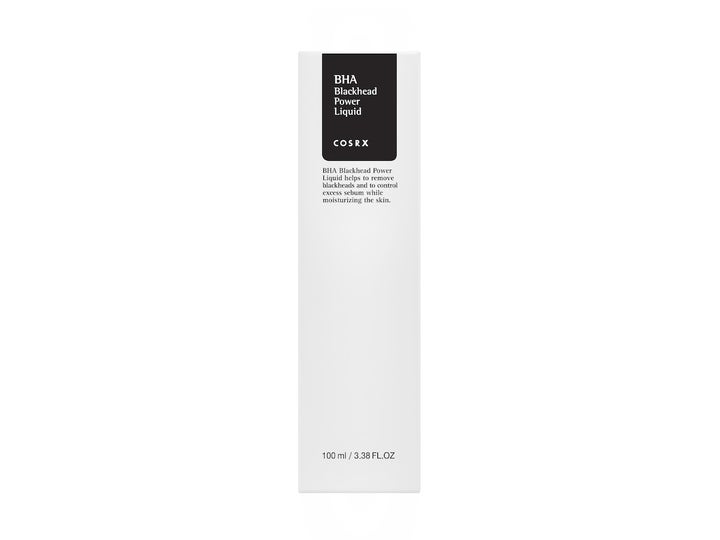 COSRX BHA Blackhead Power Liquid 100 ml toner mod hudorme i hvid yderemballage med sort tekstfelt