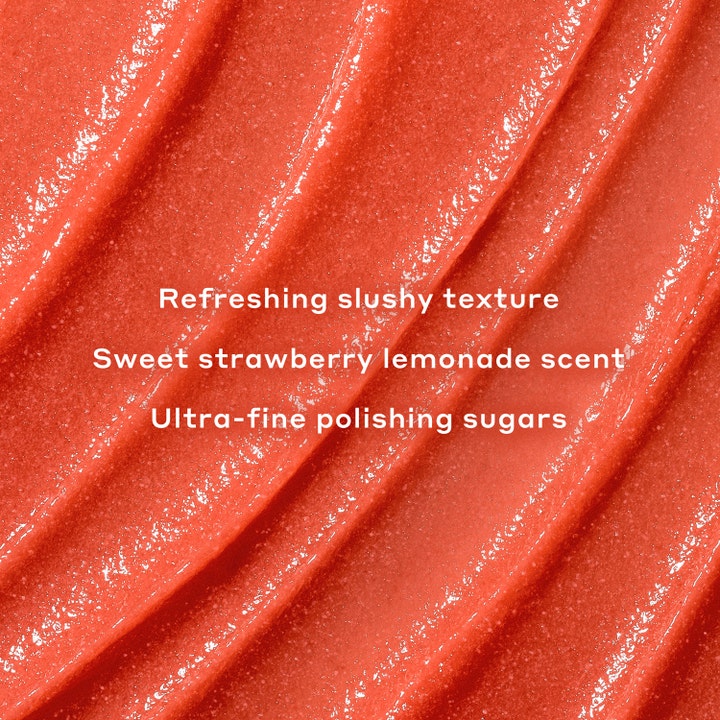 Ole Henriksen Transform Strawberry Smoothing Scrub 90 ml ansigtsscrub med rød slushy-tekstur og ultra-fine polishing sugars.