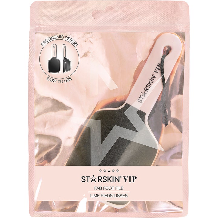 Starskin Fab Foot File 66 g ergonomisk fodfil til bløde fødder i en lyserød genlukkelig emballage