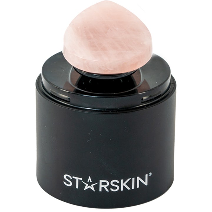 Starskin Artist FX Complete Set 1 stk til ansigtspleje har en lyserød rosenkvartssten monteret på en sort base