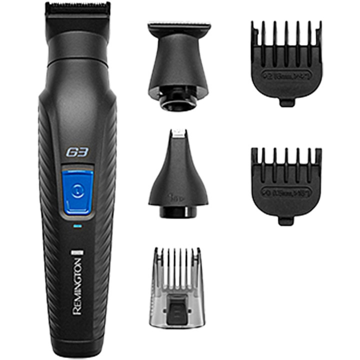 Remington PG3000 G3 Graphite Series skægtrimmer med udskiftelige hoveder og kamme til præcis styling.