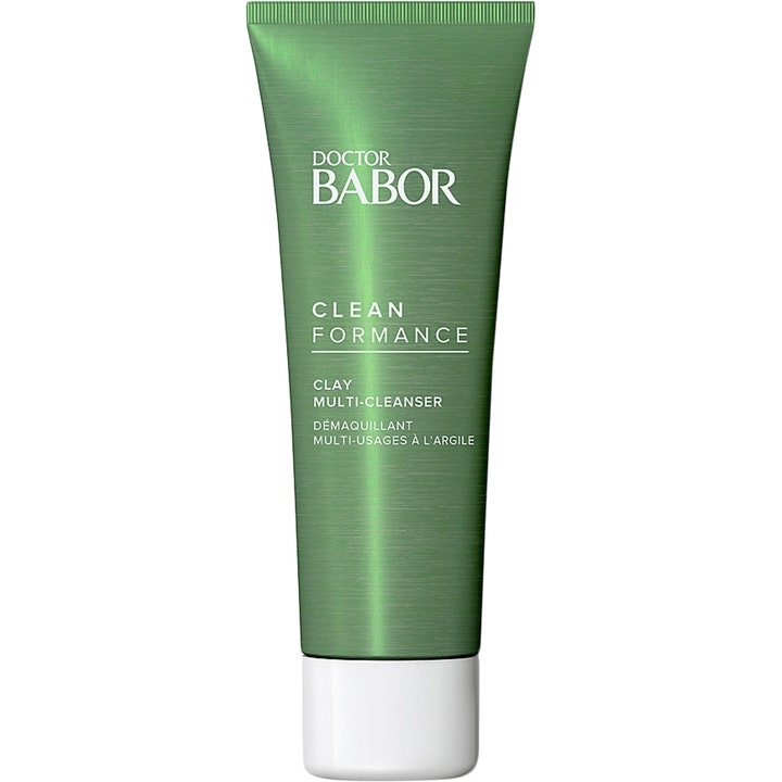 Doctor Babor Cleanformance Clay Multi-Cleanser 50 ml dybderensende ansigtsrens i grøn metallisk tube med hvidt låg.