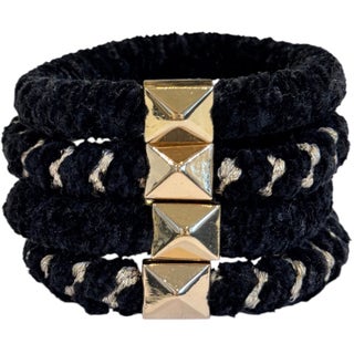 Dark Fluffy Fat Hair Tie