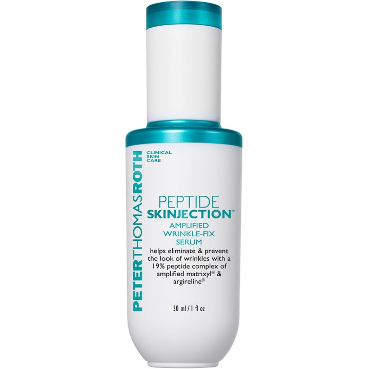 Peter Thomas Roth Peptide Skinjection 30 ml rynkereducerende serum i hvid flakon med turkise detaljer