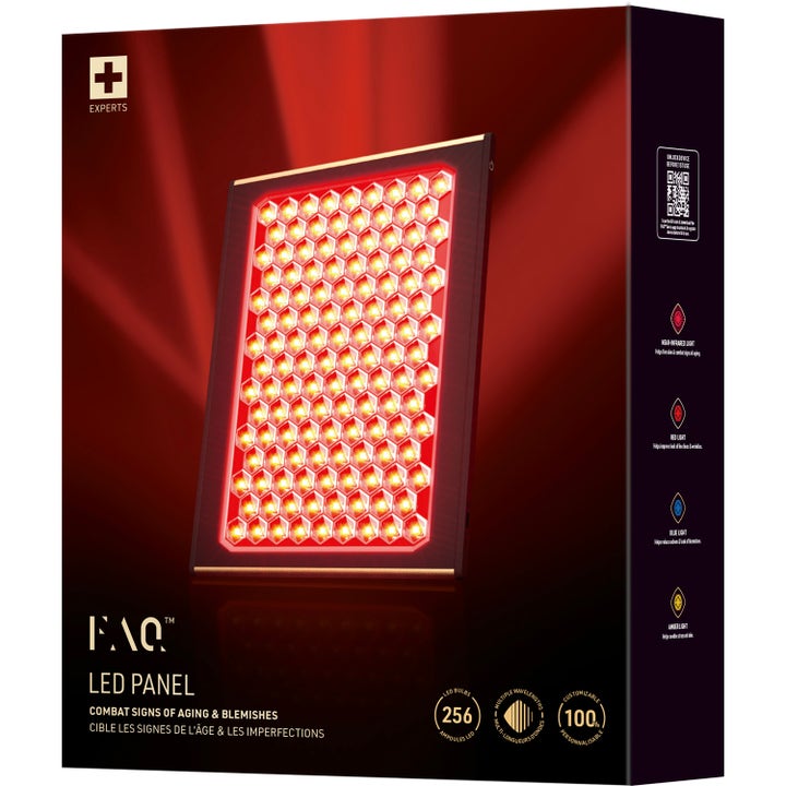 FAQ Swiss FAQ™ Led Panel 1 stk hudvårdsverktyg i sort æske med 256 røde LED-pærer mod aldringstegn