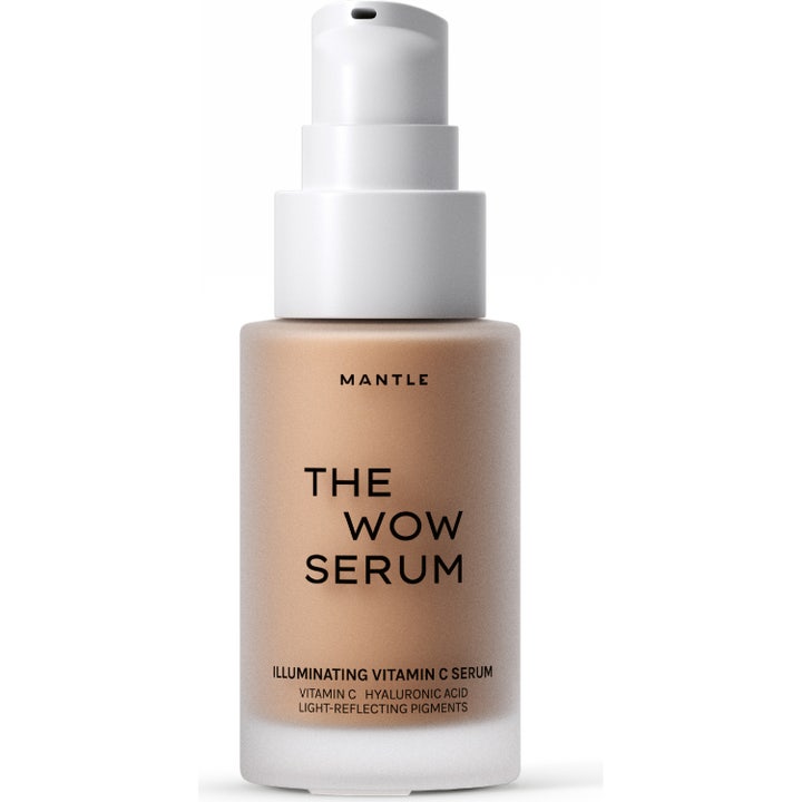 MANTLE The Wow Serum 30 ml glødgivende C-vitamin serum i frostet glasflaske med hvid pumpe