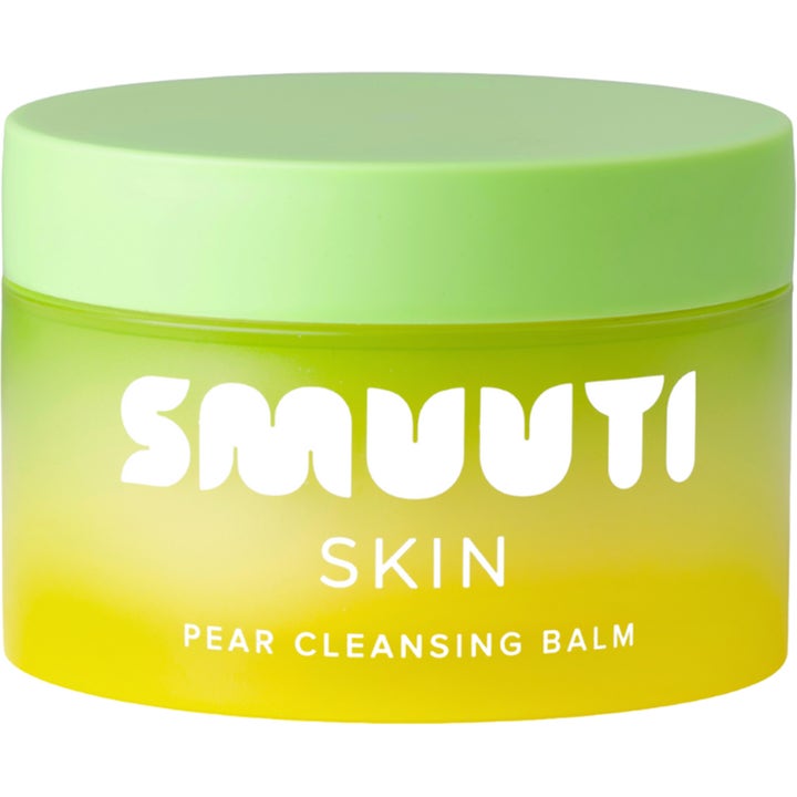 Smuuti Skin Pear Cleansing Balm 100 ml rensende ansigtsbalm i gul og grøn krukke med skruelåg