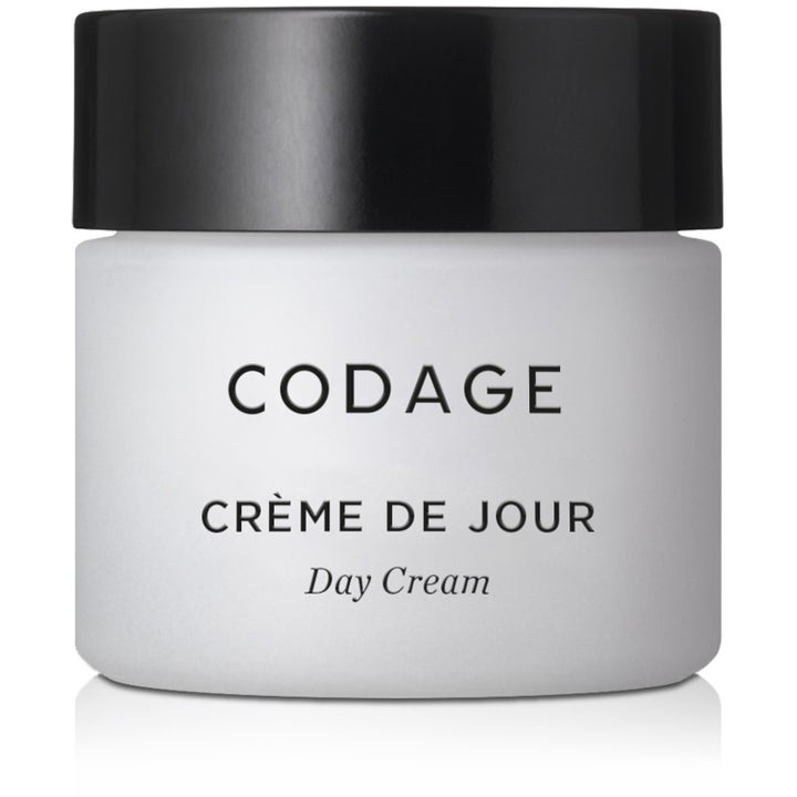 Codage Crème de Jour 50 ml dagcreme der beskytter huden i en hvid frostet glaskrukke med sort låg