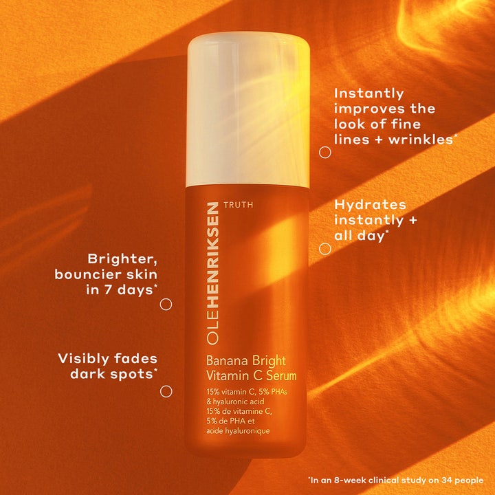 Ole Henriksen Banana Bright Vitamin C Serum 30 ml glødgivende serum i orange flaske der mindsker mørke pletter