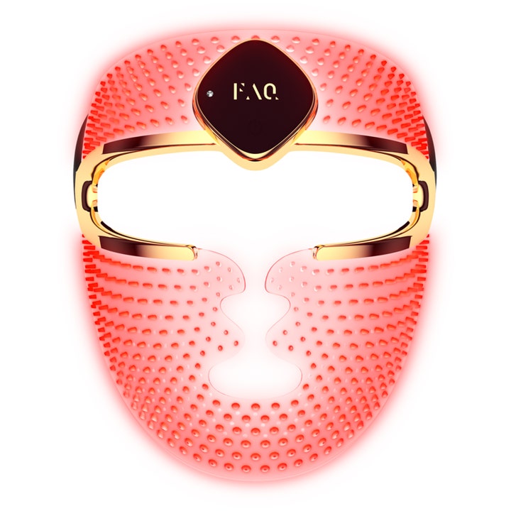 FAQ 202 LED Face Mask hudplejeenhed der giver anti-age effekt med rødt lys i fleksibelt silikone