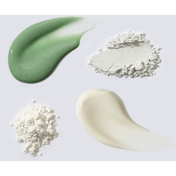 Dr. Ceuracle Expert Spirulina Cooling Modeling Mask 30 g ansigtsmaske med grønne og hvide pulver- og creme-teksturer