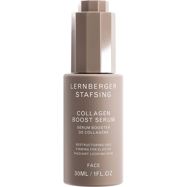 Lernberger Stafsing Collagen Boost Serum 30 ml opstrammende ansigtsserum i beige mat flaske med sølvfarvet låg