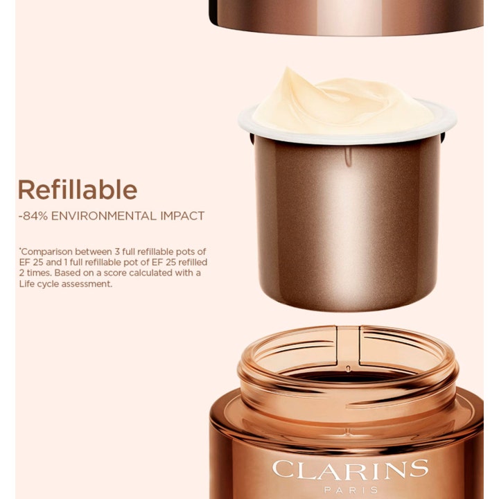 Clarins Extra-Firming Nuit 50 ml revitaliserende natcreme i genopfyldelig bronzefarvet krukke med cremet tekstur.