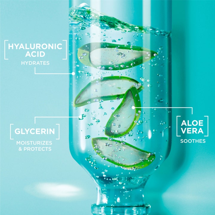 Garnier Hyaluronic Aloe Gentle Cleanser 250 ml ansigtsrens med aloe vera og glycerin i vand