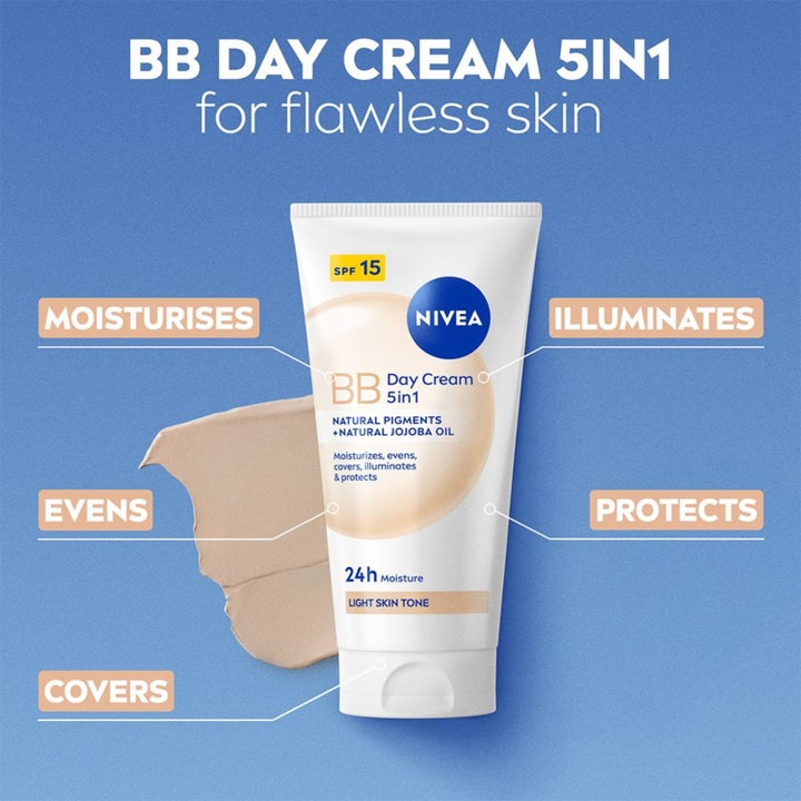 NIVEA BB Tinted Moisturiser 50 ml fugtgivende dagcreme med SPF 15 der udjævner og beskytter huden