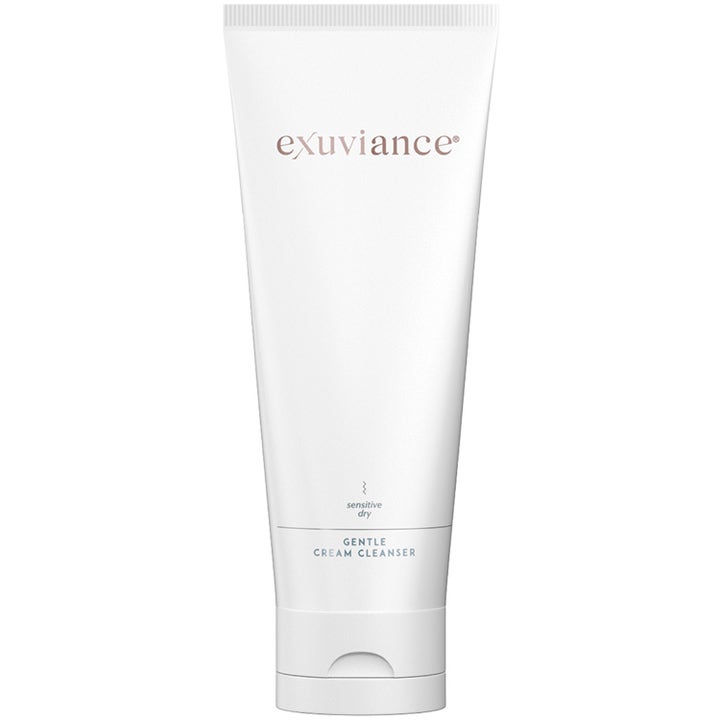 Exuviance Gentle Cream Cleanser 212ml fugtgivende ansigtsrens til tør hud i hvid mat tube med rosa guld skrift