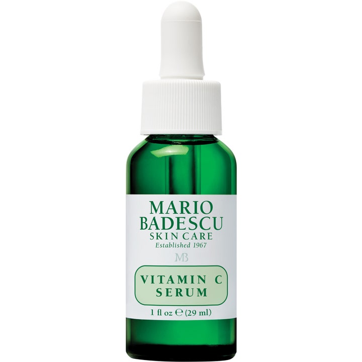 Mario Badescu Vitamin C Serum 29 ml glødgivende serum i en grøn glasflaske med hvid pipette og hvid etiket.