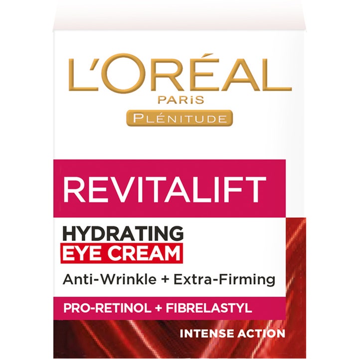 L'Oréal Paris Revitalift Eye Cream 15 ml opstrammende øjencreme i hvid og pink emballage