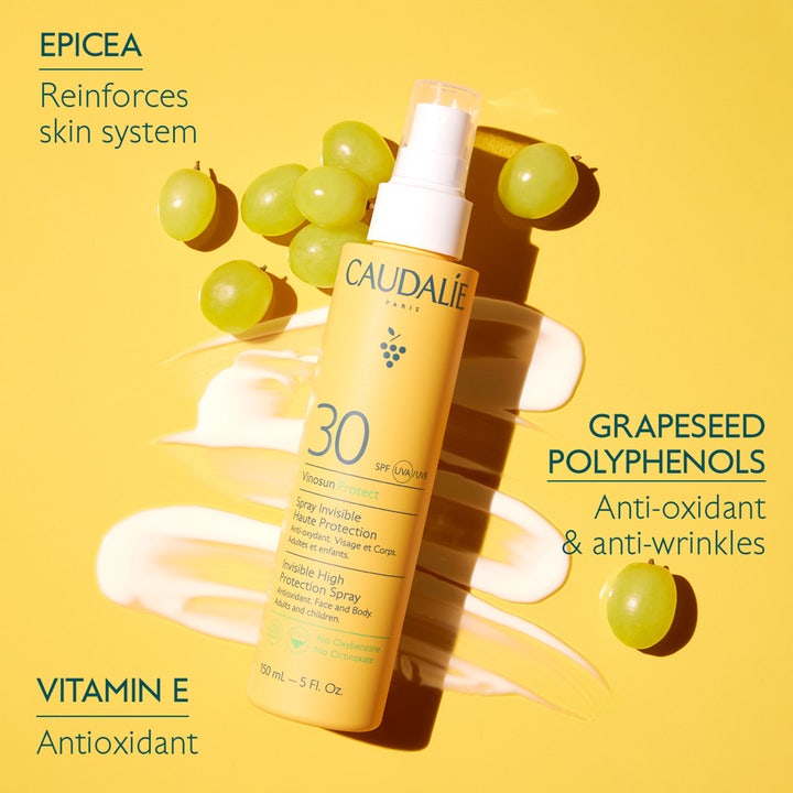 Caudalie Vinosun High Protection Spray 150 ml solcreme SPF 30 med antioxidant Vitamin E og vindruekerner