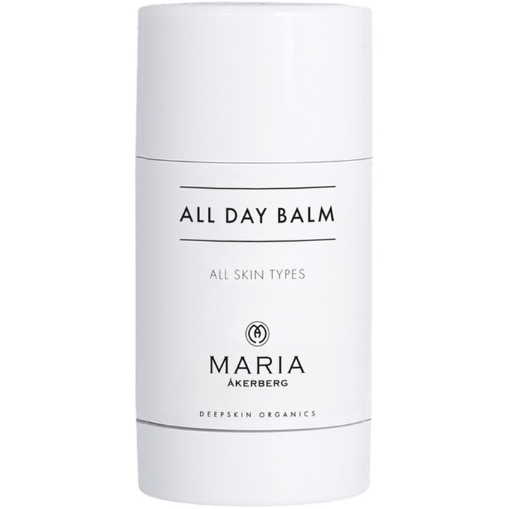 Maria Åkerberg All Day Balm beskyttende balm til alle hudtyper i en hvid minimalistisk stift med sort tekst