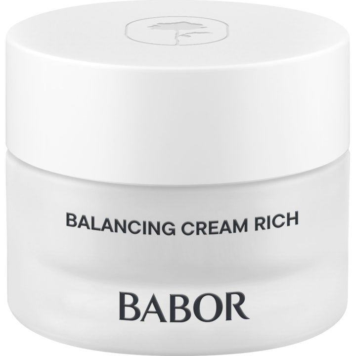 Babor Skinovage Balancing Cream Rich 50 ml balancerende ansigtscreme i hvid krukke af mat glas