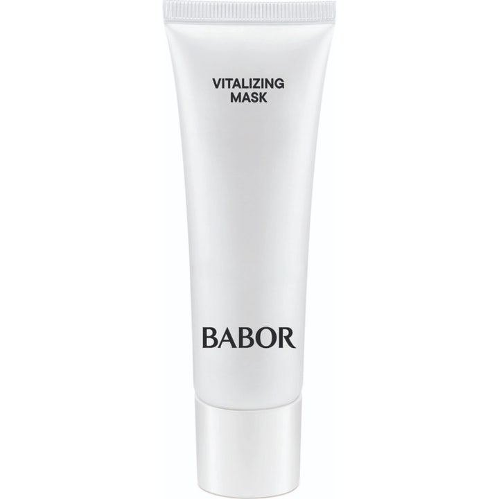 Babor Skinovage Vitalizing Mask vitaliserende ansigtsmaske i hvid tube med guldtekst der giver huden fornyet glød