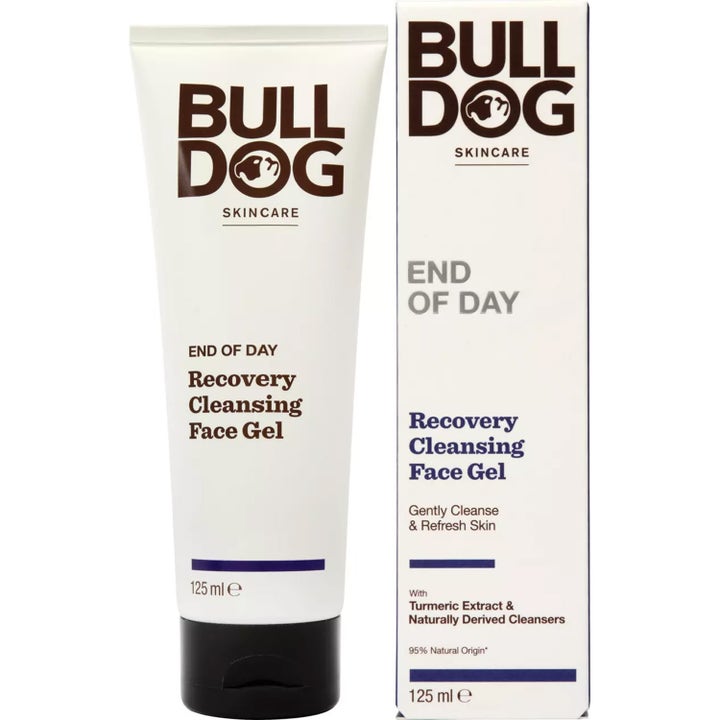 Bulldog End of Day Recovery Cleansing Face Gel 125 ml opfriskende ansigtsrens i hvid tube og papæske