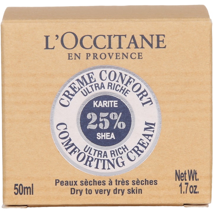 L'Occitane en Provence Shea Ultra Rich Comforting Cream 50 ml ansigtscreme i lysebrun papæske med 25% shea