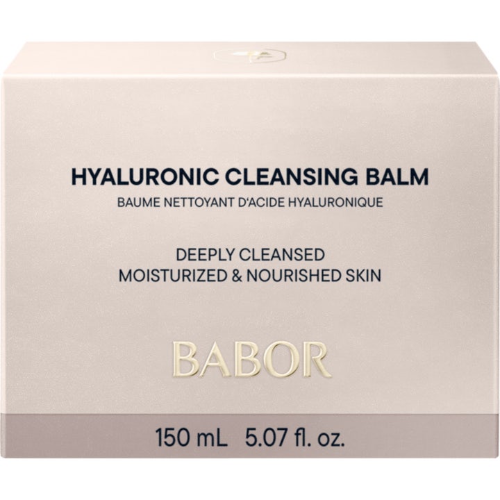 Babor Hyaluronic Cleansing Balm 150 ml fugtgivende ansigtsrens i en hvid krukke med sort tekst