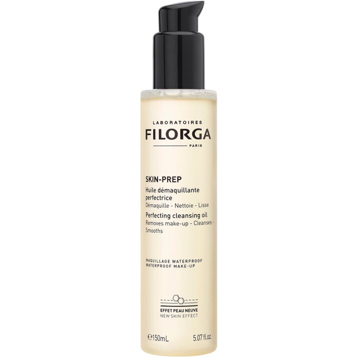 Filorga Skin-Prep Perfecting Cleansing Oil 150 ml rensende ansigtsolie fjerner makeup og giver glat hud i klar pumpeflaske
