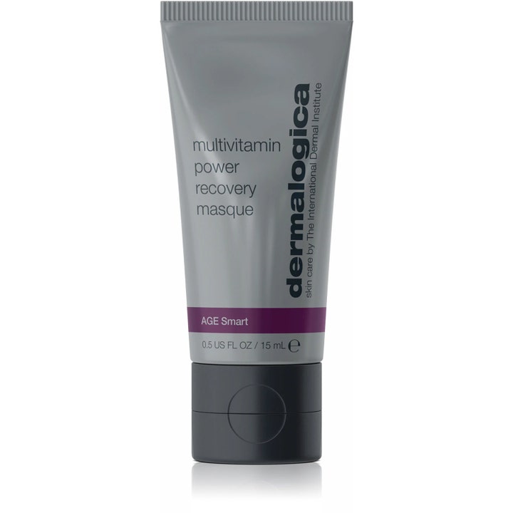 Dermalogica Multivitamin Power Recovery Masque 15 ml reparerende ansigtsmaske i grå tube med lilla detalje