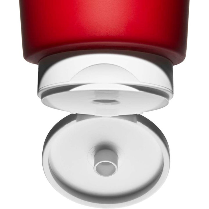 Clarins Eau Dynamisante Melting Body Lotion 200 ml energigivende kropspleje i rød tube med åbent hvidt låg