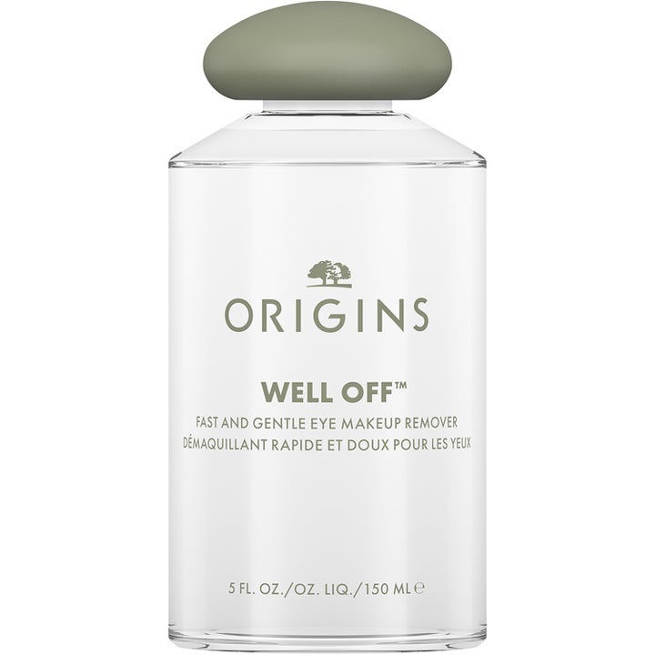 Origins Well Off Fast and Gentle Eye Makeup Remover 150 ml skånsom øjenmakeupfjerner i turkis flaske med hvidt låg
