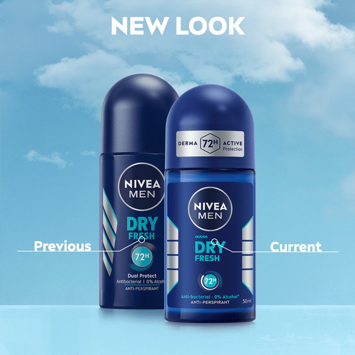 NIVEA MEN Dry Fresh roll-on 50 ml i nyt design der giver 72 timers beskyttelse mod sved og lugt