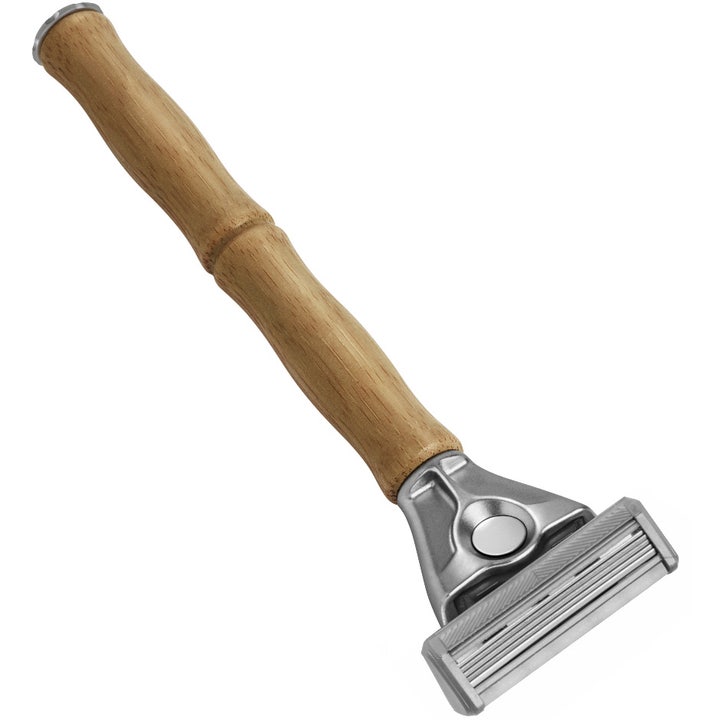 Bulldog Original Bamboo Razor 1 stk til tæt barbering med naturligt bambushåndtag og metalhoved